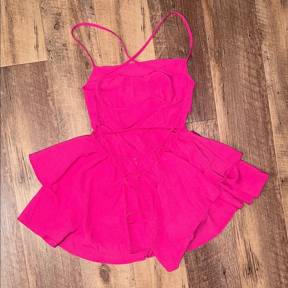 Adorable Pink Women's Jumpsuit Skorts - Picture 5 of 8